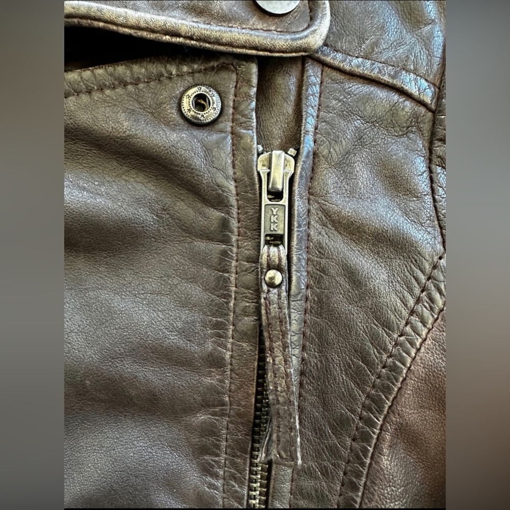 Mango leather jacket - Picture 8 of 14